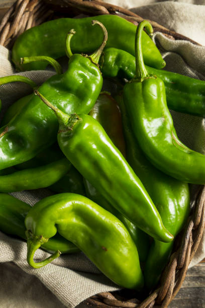 Jalapeno Inferno Mexican restaurant in Scottsdale and Peoria Arizona showing hatch green chilies in a basket